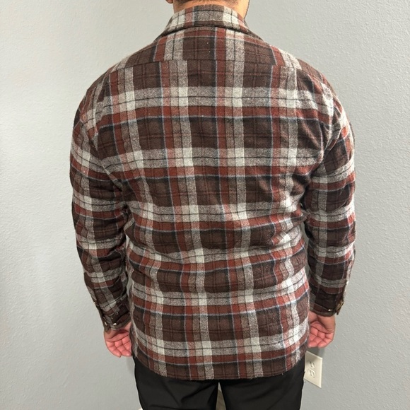 River Trade Men 100% Wool Blend ButtonDown Long Sleeves Plaid Flannel Shirt Sz L - Picture 13 of 17